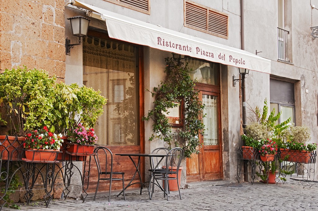 Closed restaurant, Orvieto, Umbria, Italy