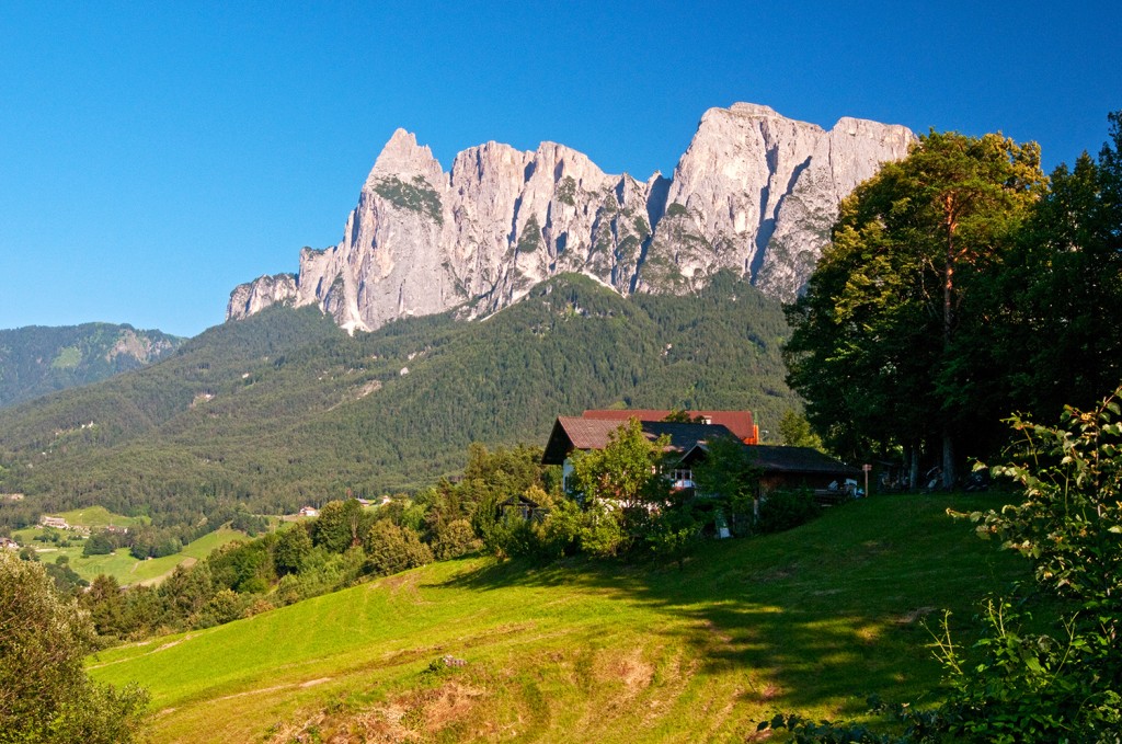 The Schlern/Sciliar of the Alpe di Siusi region of the Dolomites