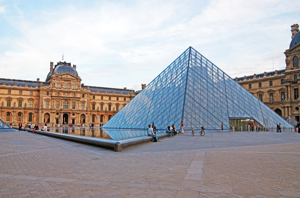 The Palais du Louvre and the  Musée du Louvre, Paris