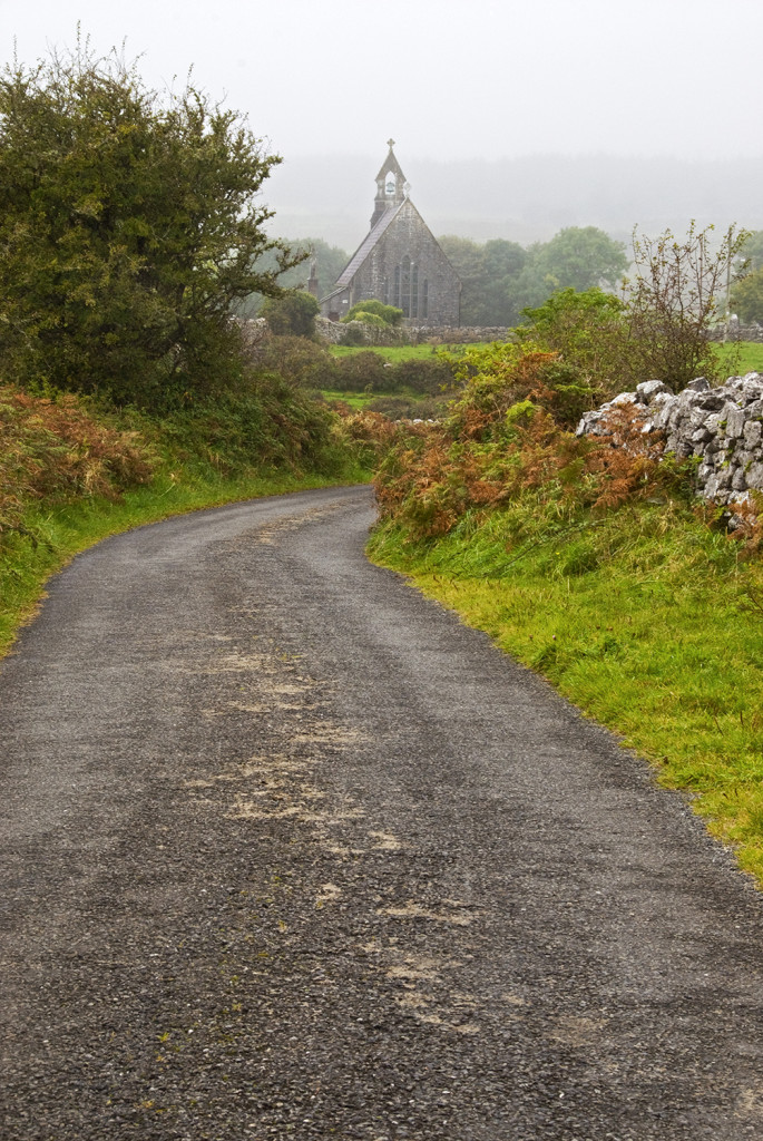 Small church, the Burren, County Clare, Ireland