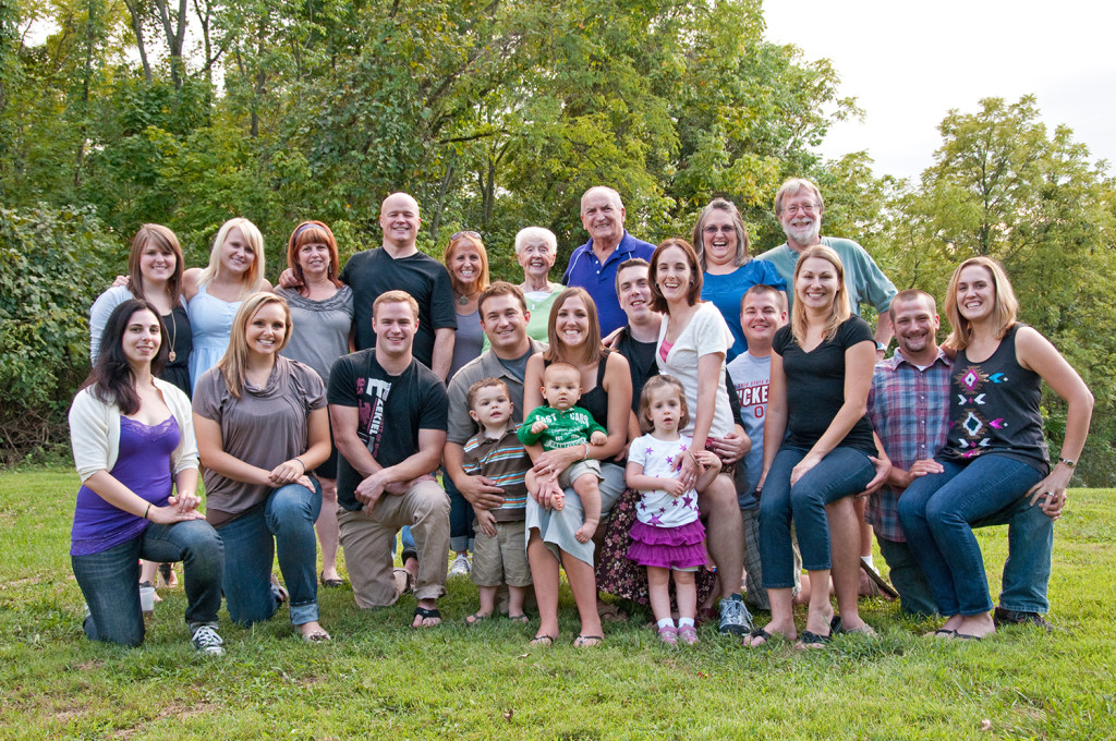 The whole clan in September 2012 at my mom's 80th birthday party - we've grown since then!