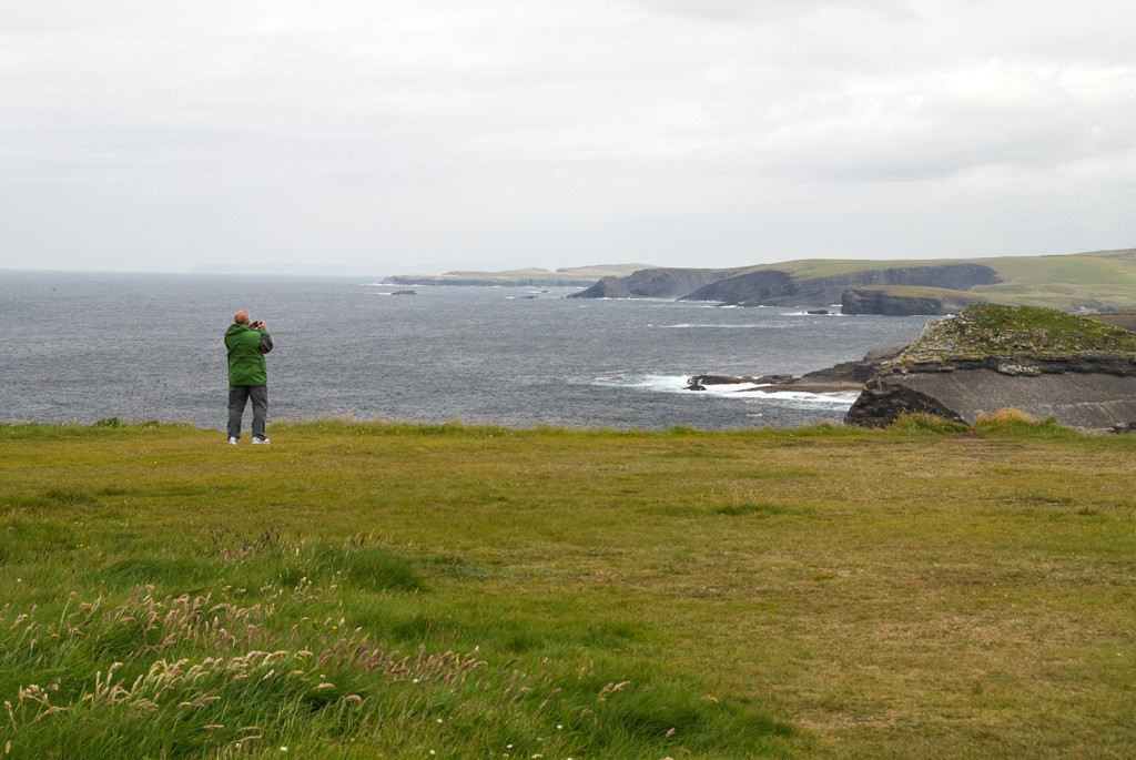 Dad taking in the cliffs near Kilkee, County Clare