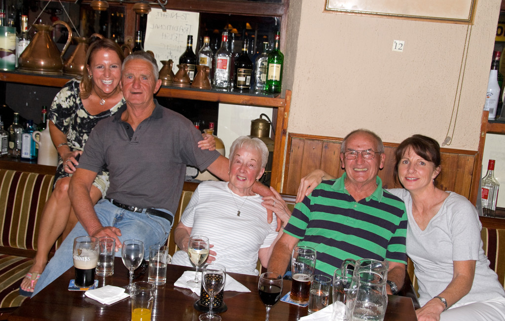 Me with my folks and their friends, the Murphy's, at a pub in Kenmare