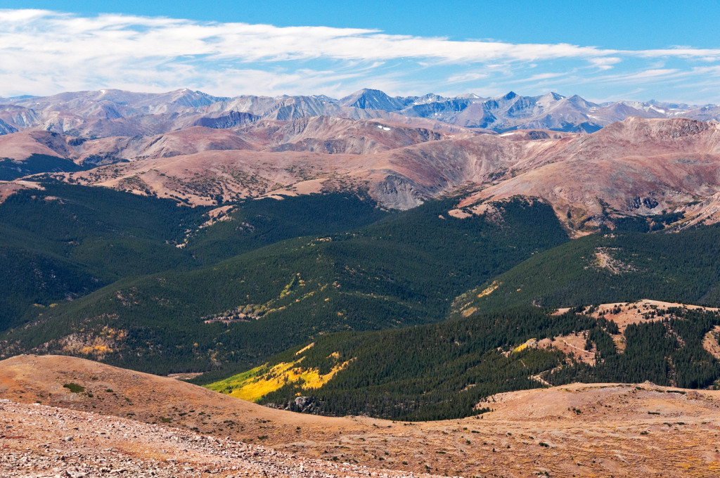 Views from the trail up Mt Bierstadt, Colorado