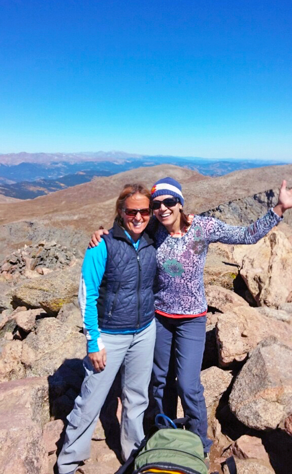 Julie and I on the summit of Mt Bierstadt, Colorado