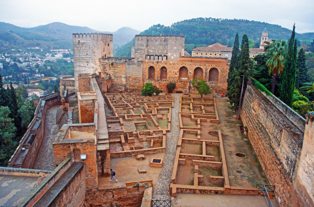 The Alcazar or fortress of the Alhambra in Granada, Spain