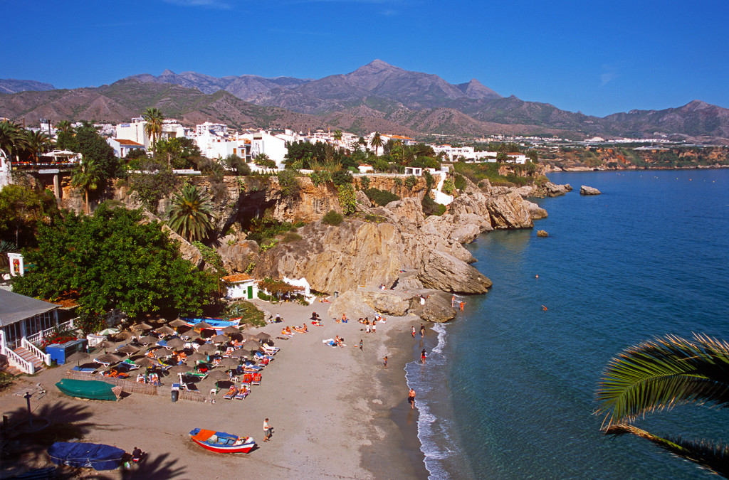 Beach at Nerja, Spain, Andalucia, Afternoon