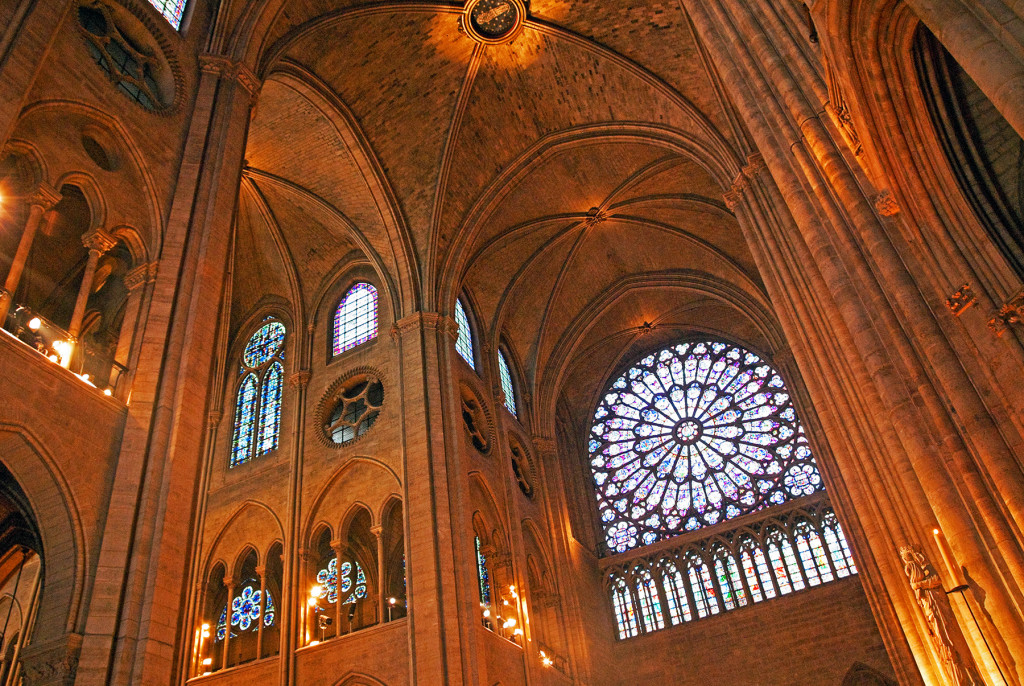 Interior of Notre Dame, Paris, France