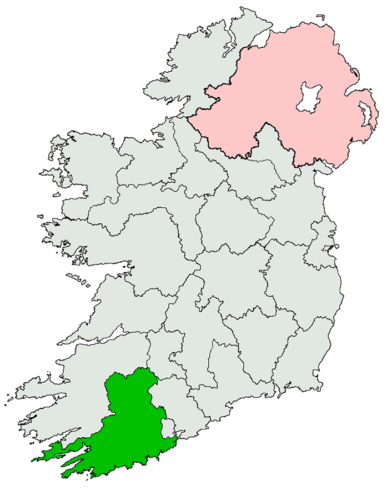 Map of County Cork