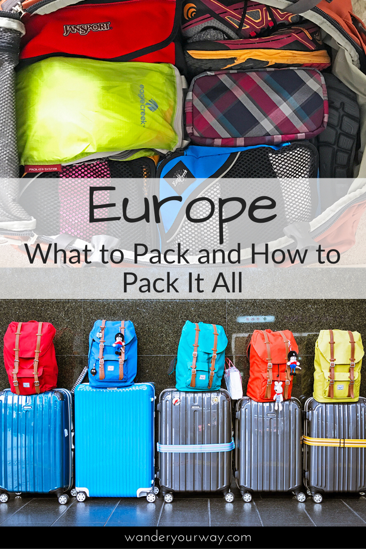 europe travel pack