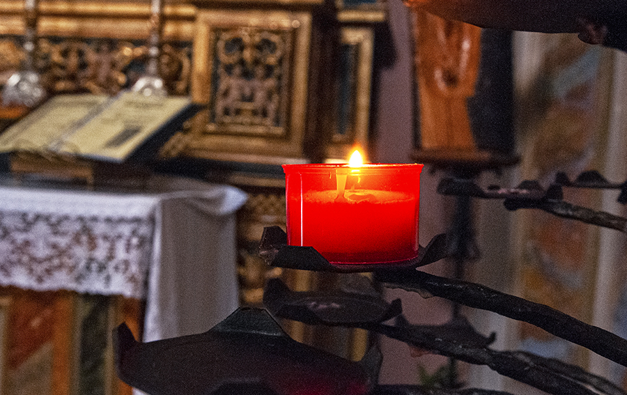 candle in Santuario della Madonna della Ceriola