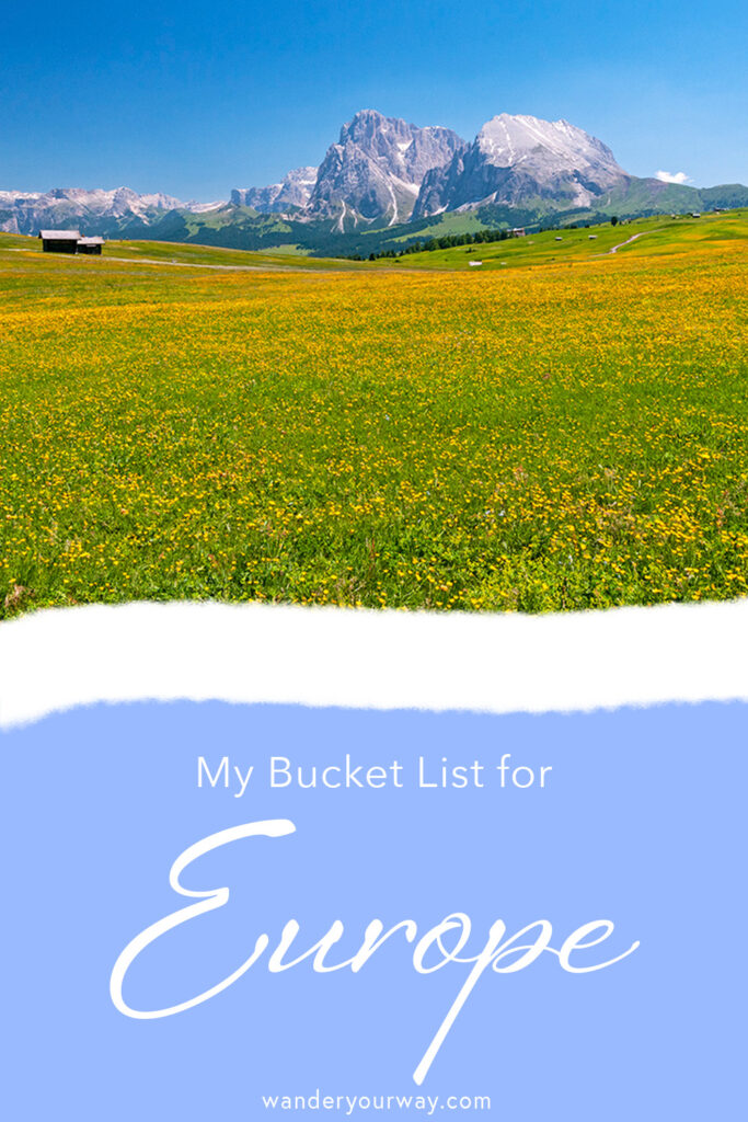 travel bucket list ideas europe