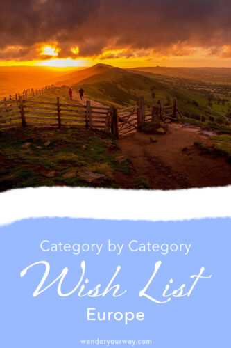 Europe Wish List Category pod 1 Europe Wish List