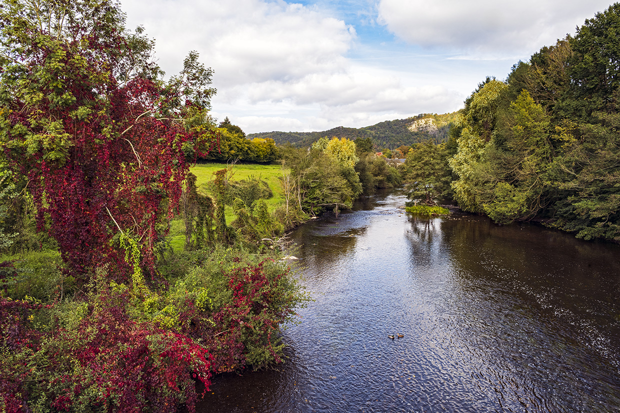 Orne River in Normandy France
