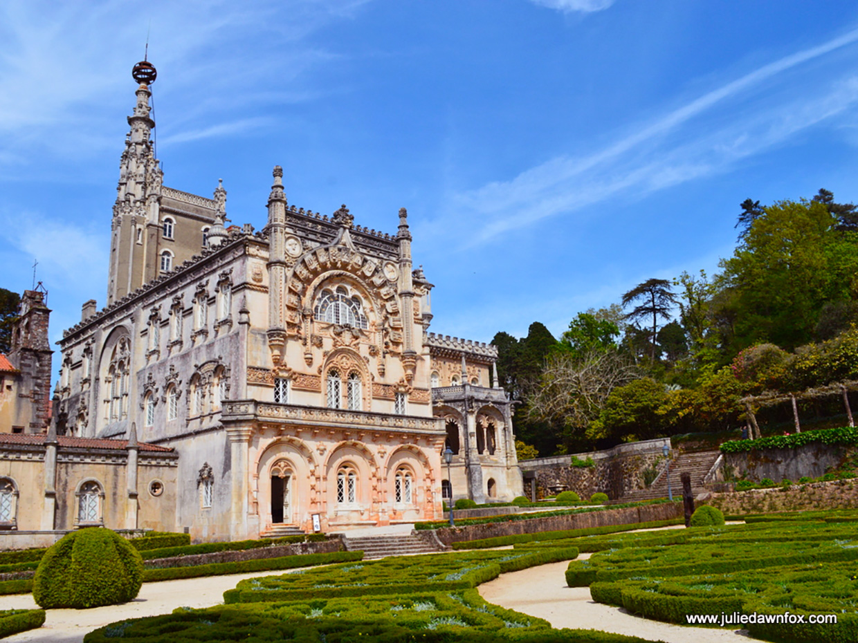 Palace hotel, side view, Buçaco Buçaco Palace in Portugal