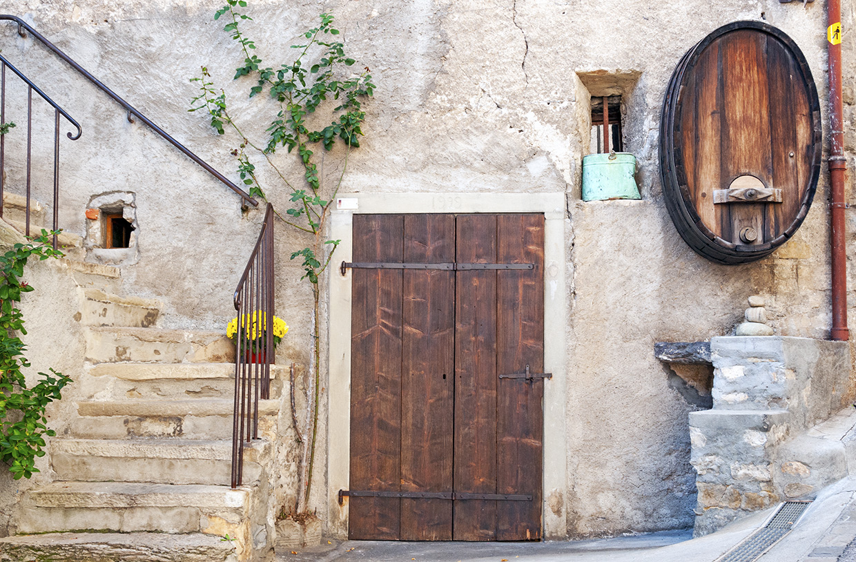 Scene in small village along the Lavaux Vineyard Terraces, Switz slow travel in Europe